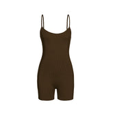 Strap Tight Jumpsuit Verstellbarer Schultergurt Yoga Sporthose
